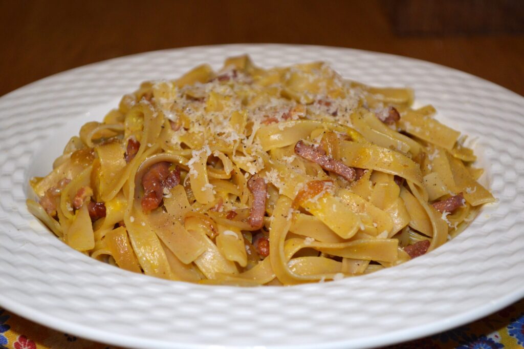 Matsinouille aux oeufs alla carbonara